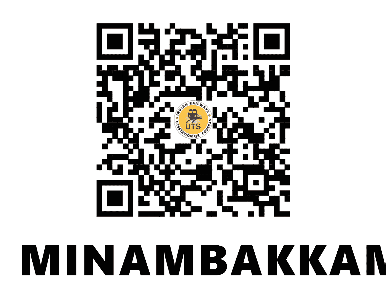 UTS QR Code for MINAMBAKKAM - MN (SR - TAMIL NADU)